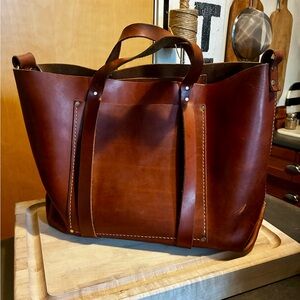 Brown Leather Tote Bag
